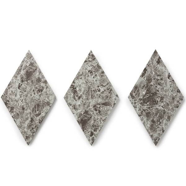 LUCIDA SURFACES, MosaiCore Celestial Stone  Rhombus 9.75 In. X17 In. 3mm 28MIL Glue Down Luxury Vinyl Tiles , 25PK